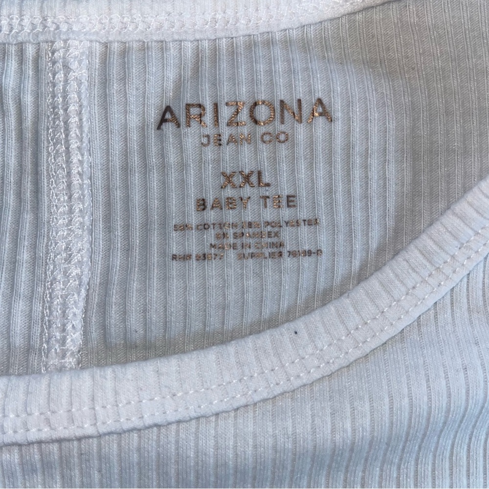 Arizona white rib baby tee XXL - Picture 3 of 3